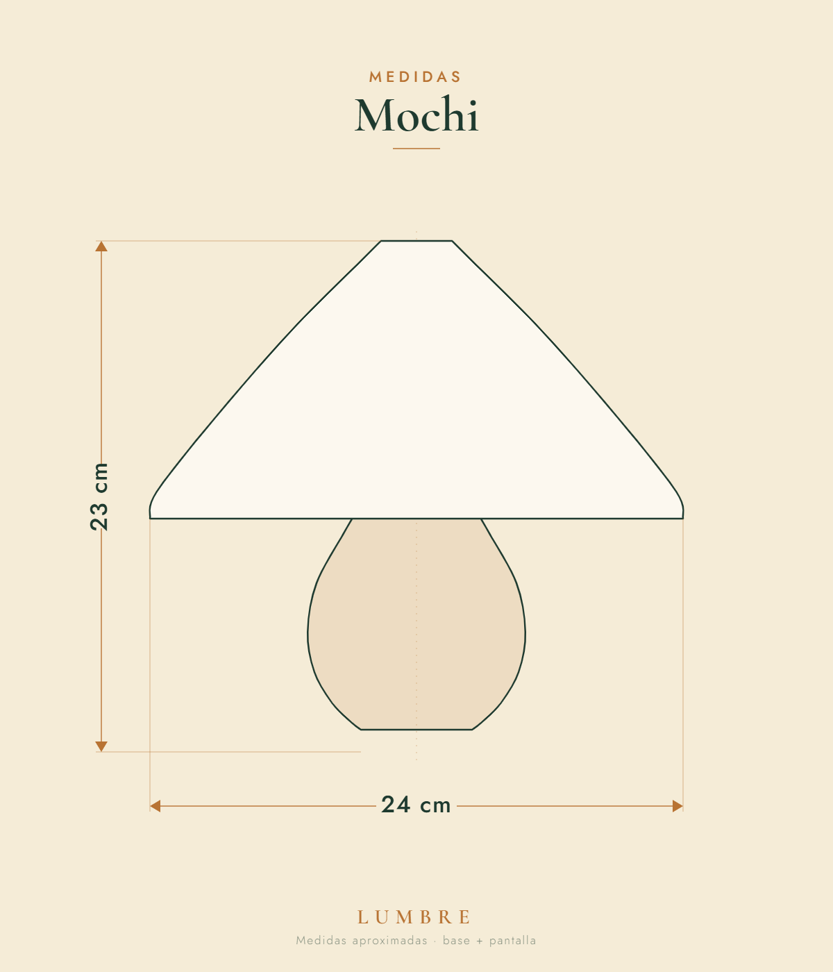Medidas Lampara Mochi